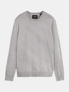 core-viscose-pullover-crewneck-light-pastel-grey front view by Scotch & Soda