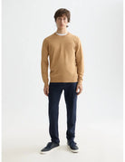 Viscose Pullover Crewneck full model shot showing overall fit by Scotch & Soda