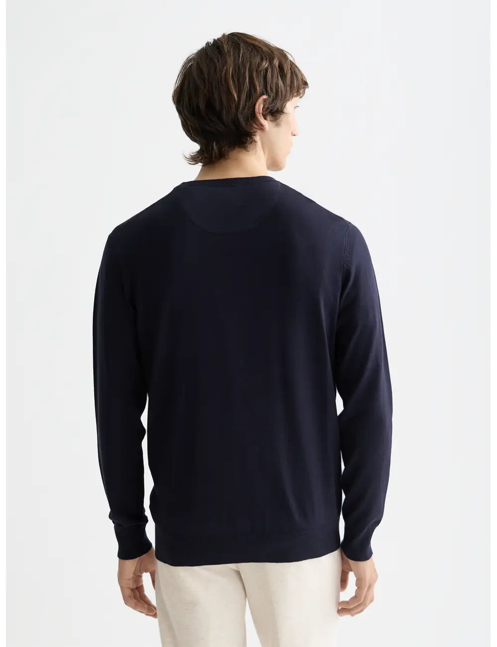Viscose Pullover Crewneck detail shot showing fabric and craftsmanship by Scotch & Soda