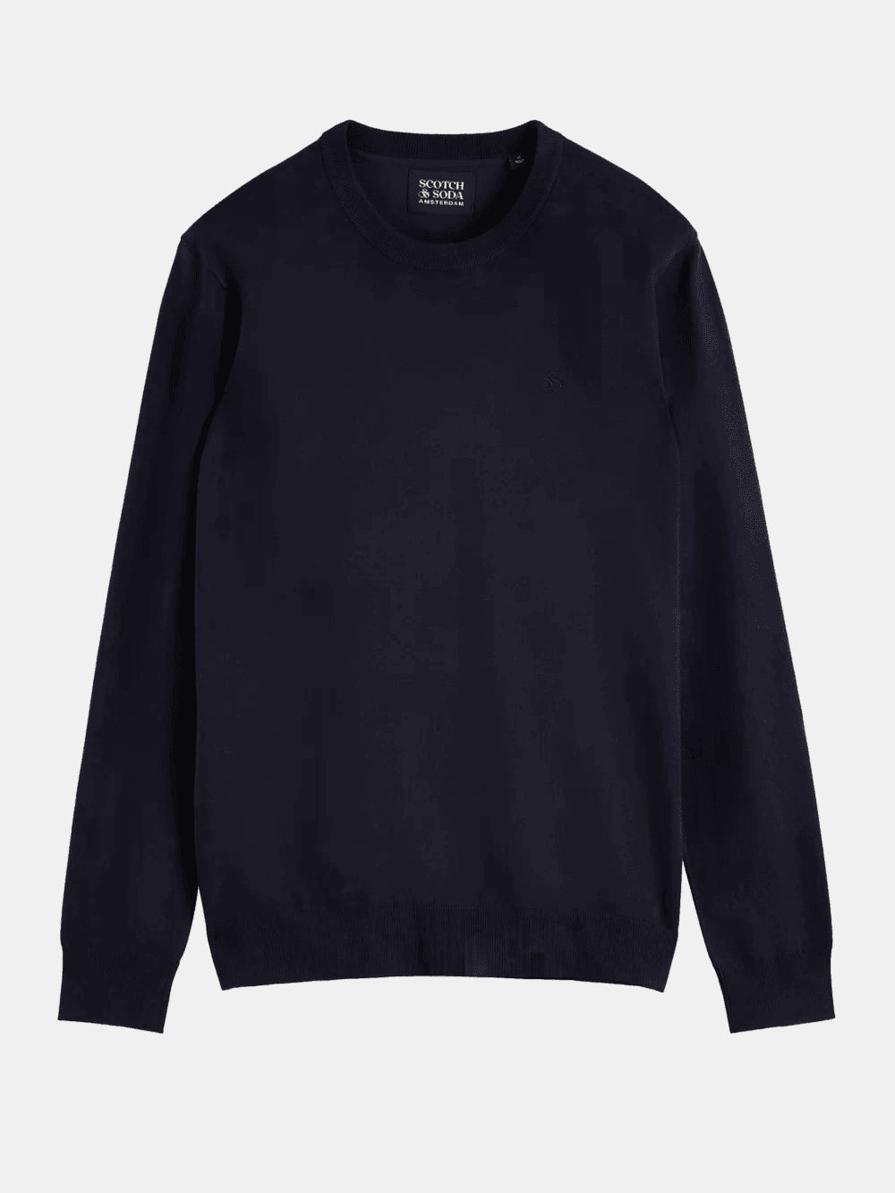 core-viscose-pullover-crewneck-night front view by Scotch & Soda