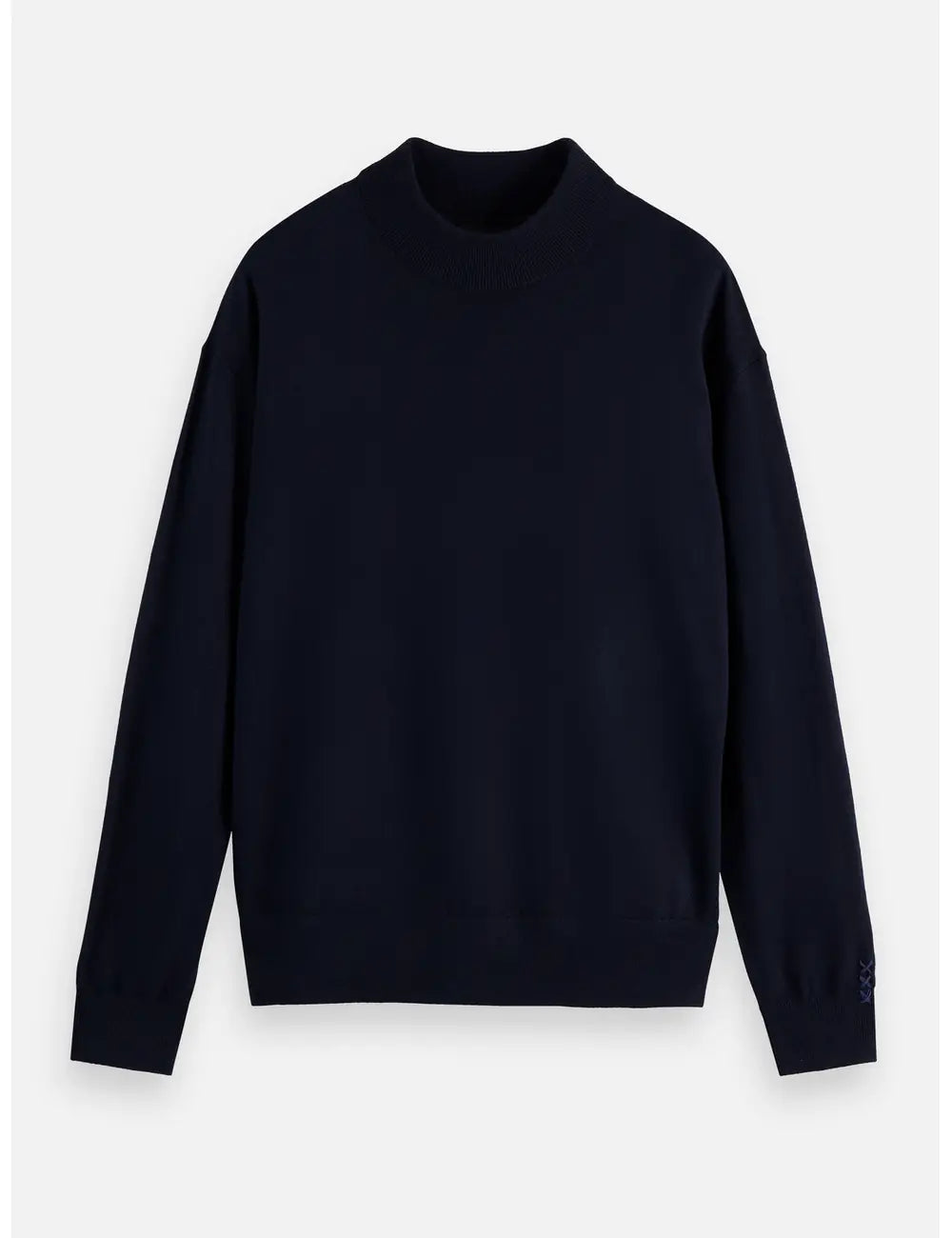 Mock Neck Pullover flat lay front view by Scotch & Soda