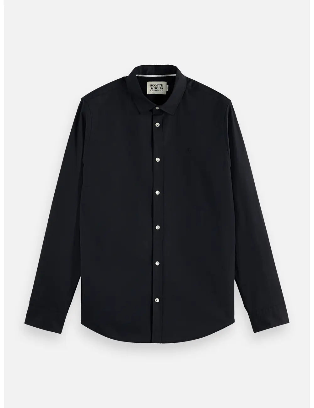 Poplin Solid Shirt flat lay front view by Scotch & Soda