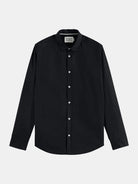 core-poplin-solid-black front view by Scotch & Soda
