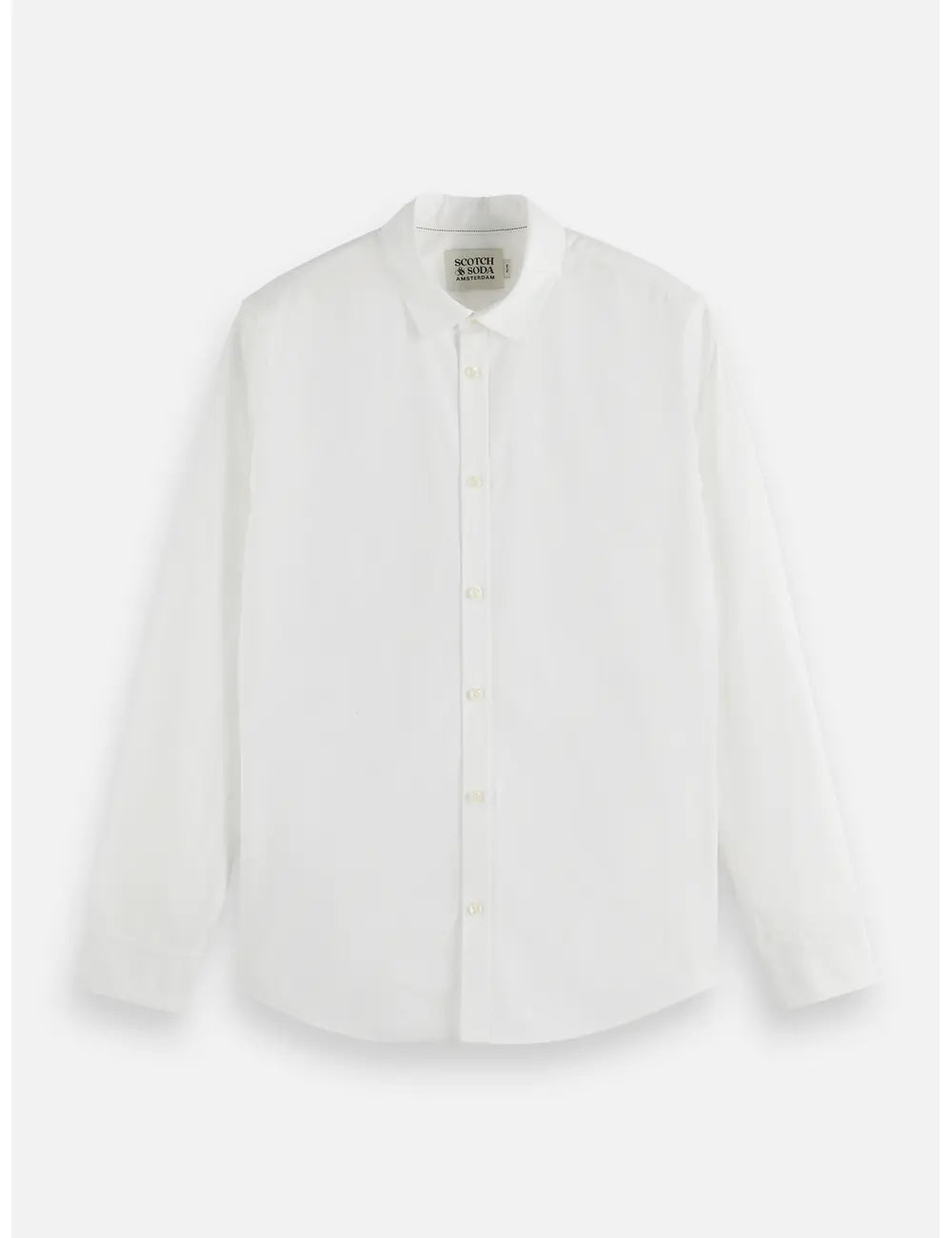 Poplin Solid Shirt flat lay front view by Scotch & Soda