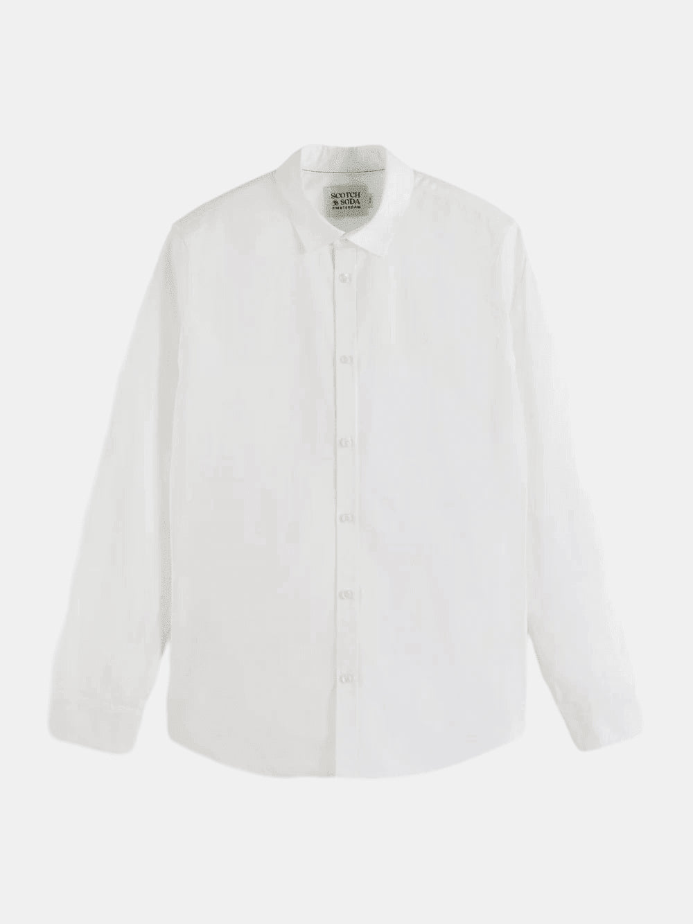 core-poplin-solid-white-pastel front view by Scotch & Soda