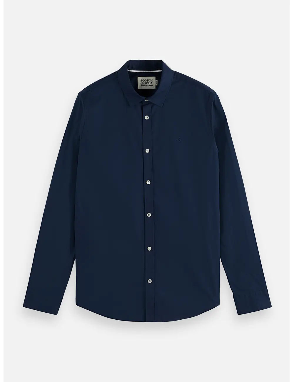Poplin Solid Shirt flat lay front view by Scotch & Soda