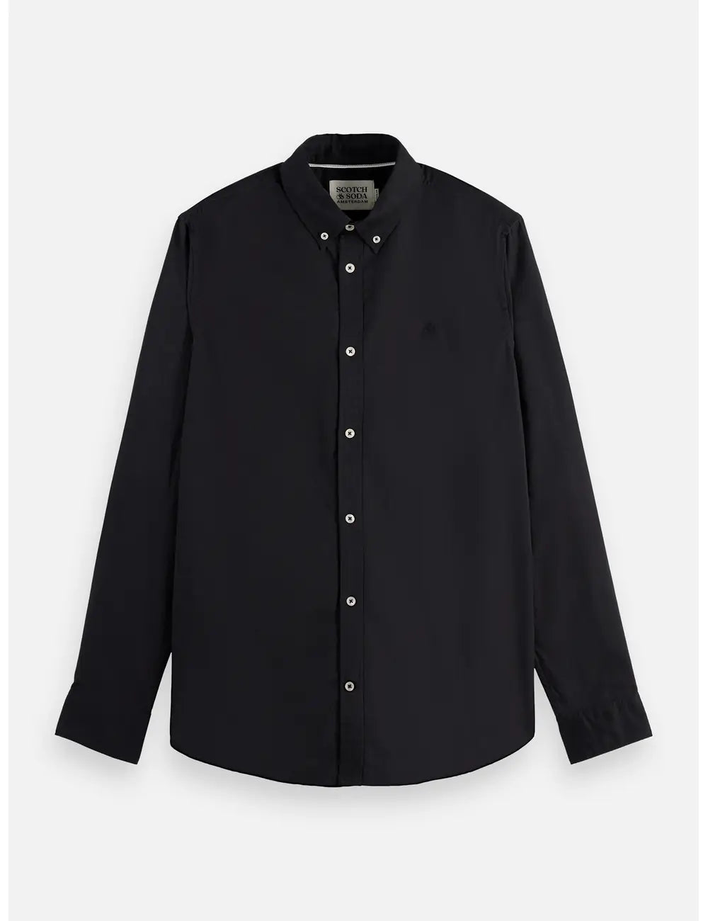 Oxford Solid Shirt flat lay front view by Scotch & Soda