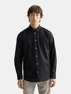 core-oxford-solid-black front view by Scotch & Soda