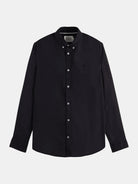 core-oxford-solid-black front view by Scotch & Soda