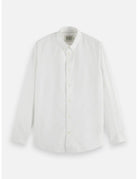 Oxford Solid Shirt flat lay front view by Scotch & Soda