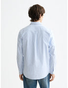 Core - Oxford Stripe back view showing fit and finish by Scotch & Soda