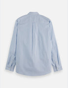 Core - Oxford Stripe flat lay showing product details by Scotch & Soda