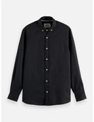 Linen Shirt Button Down flat lay front view by Scotch & Soda