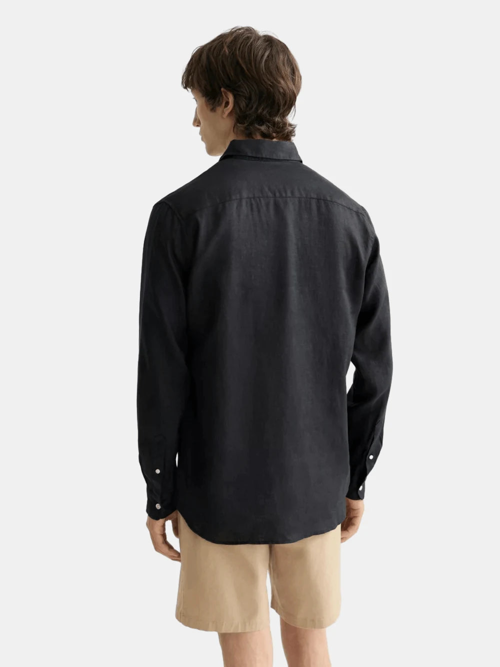 linen-shirt-ls-button-down back view by Scotch & Soda