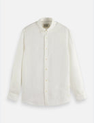 Linen Shirt Button Down flat lay front view by Scotch & Soda
