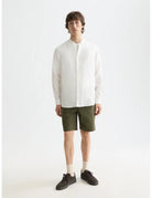Linen Shirt Collar full model shot showing overall fit by Scotch & Soda