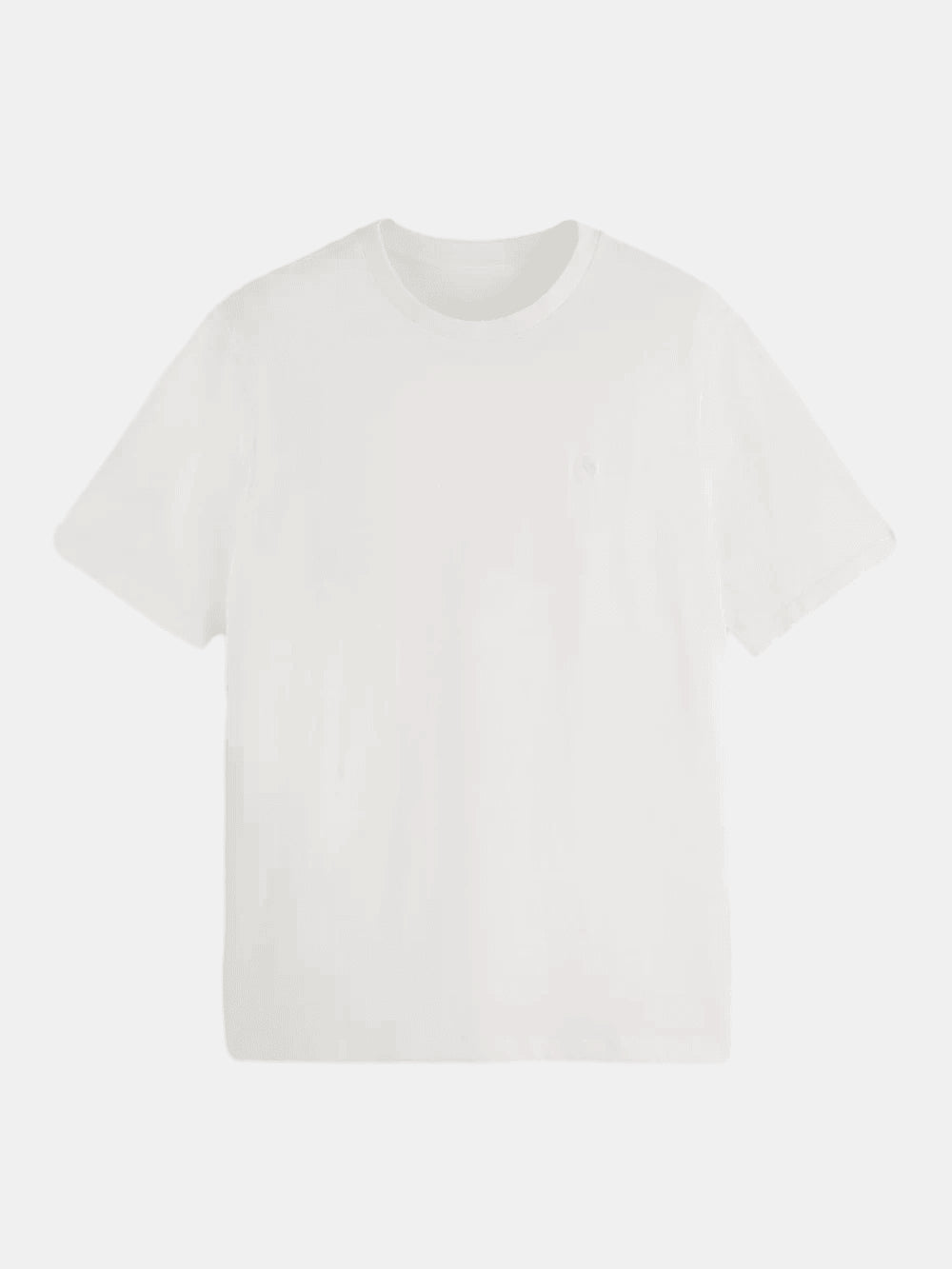 core-logo-t-shirt-white-traditional front view by Scotch & Soda