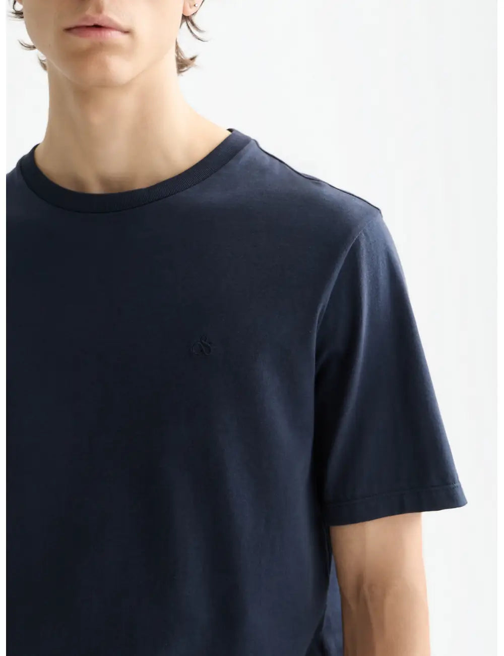 Logo T Shirt detail shot showing fabric and craftsmanship by Scotch & Soda