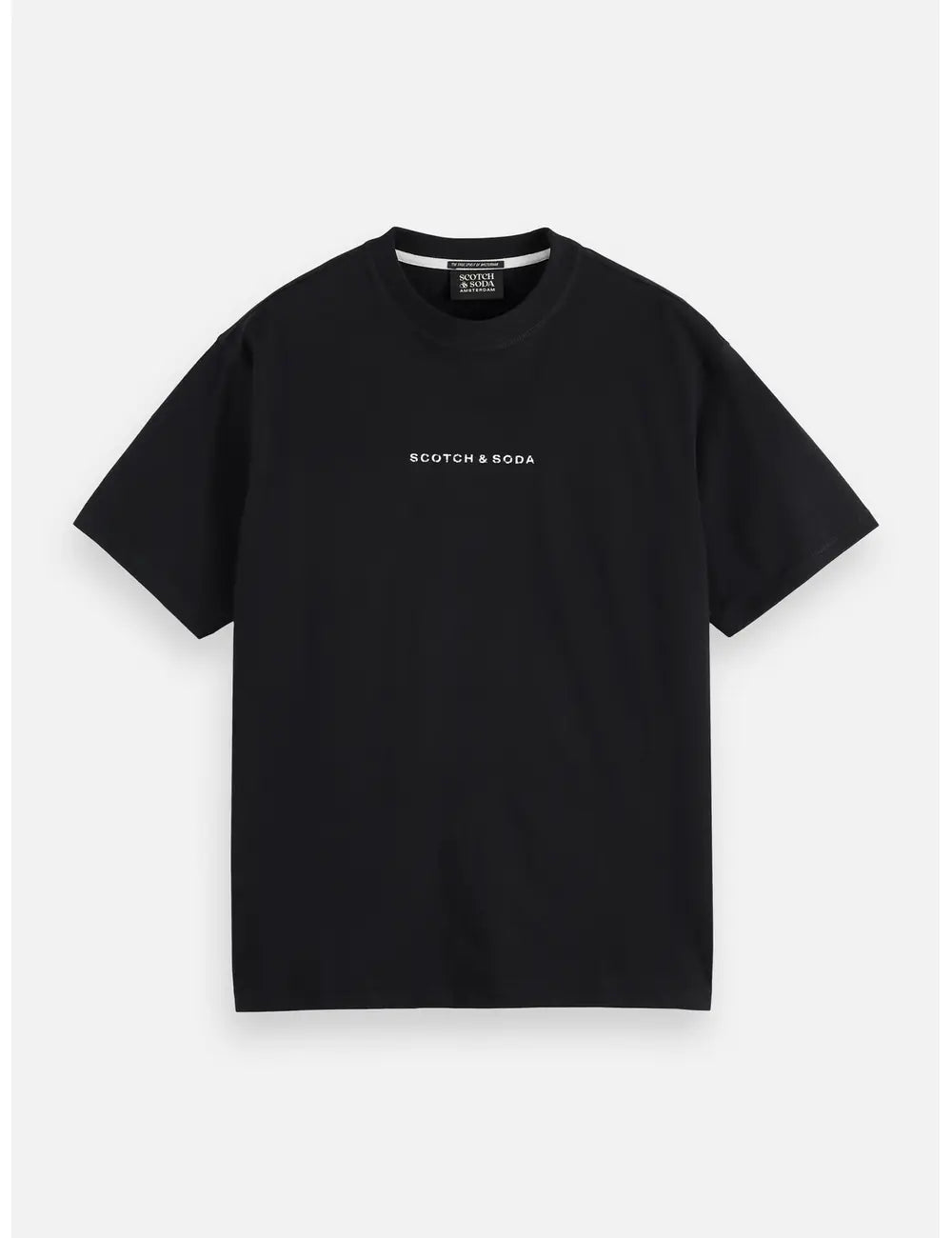 Logo Front T Shirt flat lay front view by Scotch & Soda