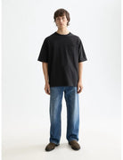 Crosses Loose Fit Tee full model shot showing overall fit by Scotch & Soda