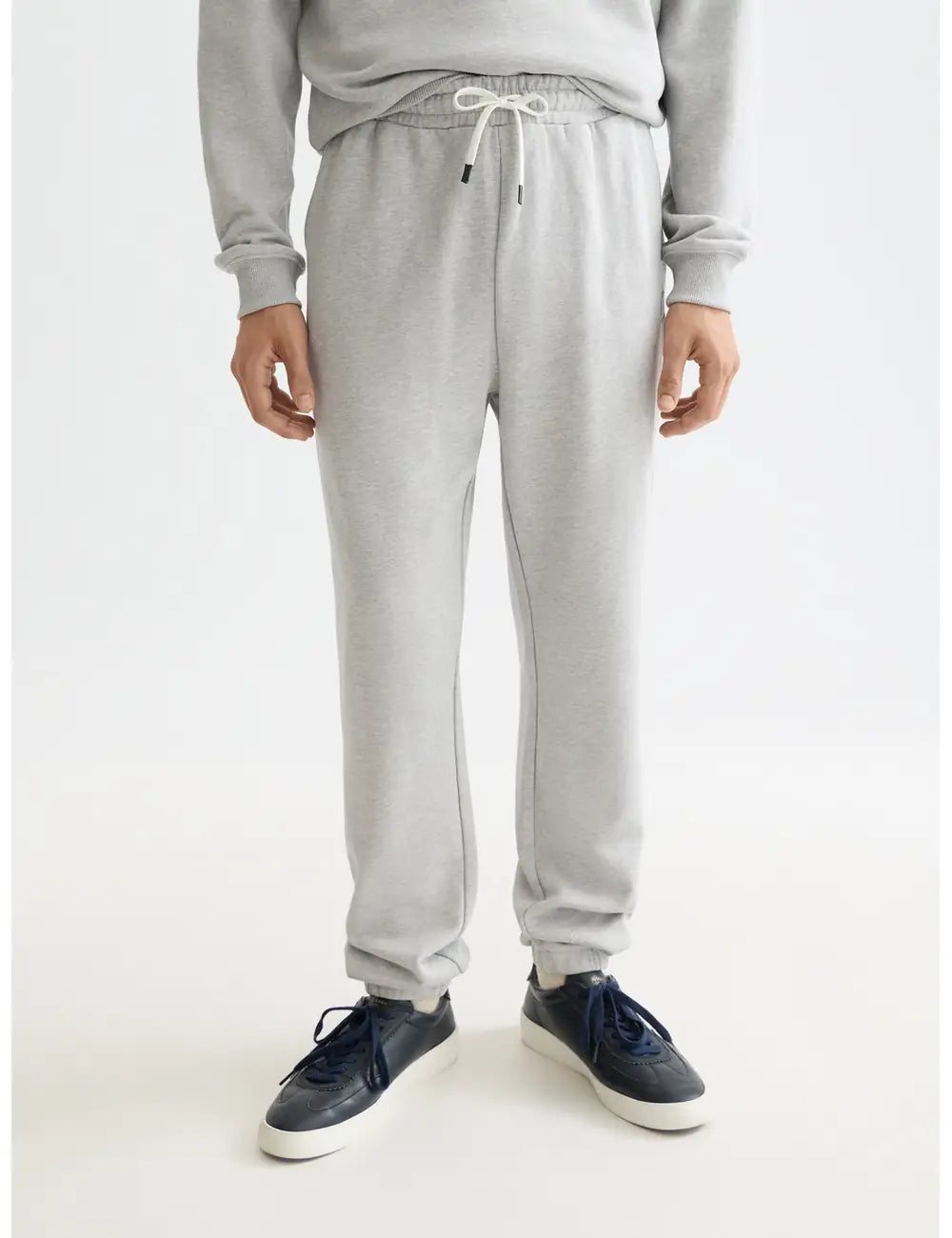 Logo Sweatpant close-up on model showing fit and detail by Scotch & Soda