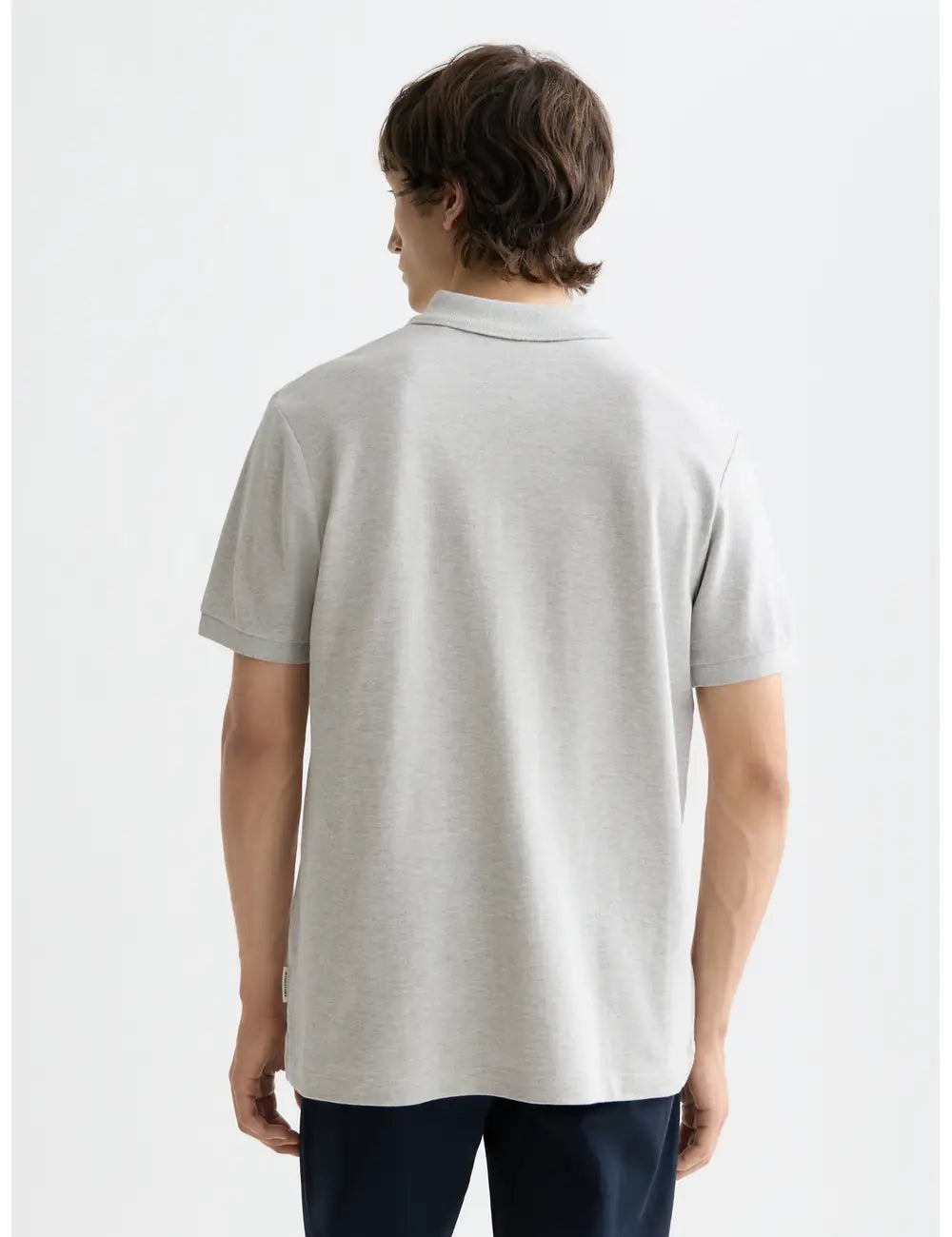 Core - Logo Pique Polo back view showing fit and finish by Scotch & Soda
