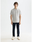 Core - Logo Pique Polo front view showing fit and finish by Scotch & Soda