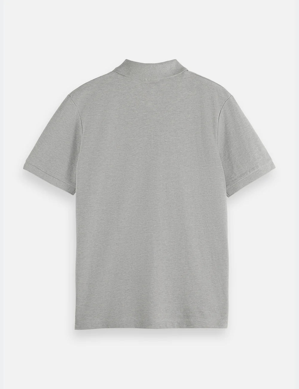 Core - Logo Pique Polo flat lay showing product details by Scotch & Soda