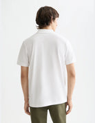 Logo Pique Polo full model shot showing overall fit by Scotch & Soda