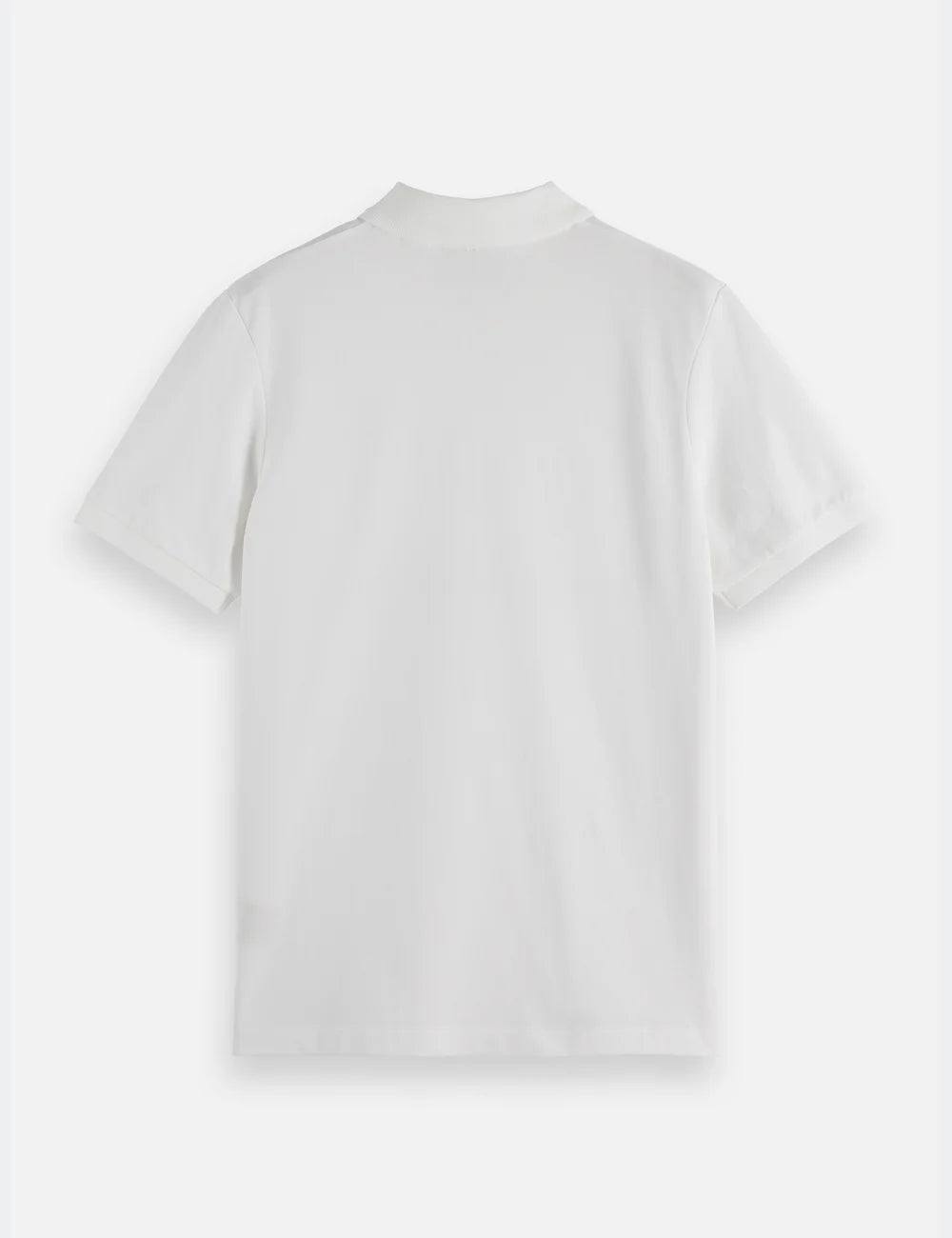 Logo Pique Polo flat lay back view by Scotch & Soda