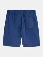 Fave - Technical Nylon Bermuda Short (Navy) back view showing fit and finish by Scotch & Soda