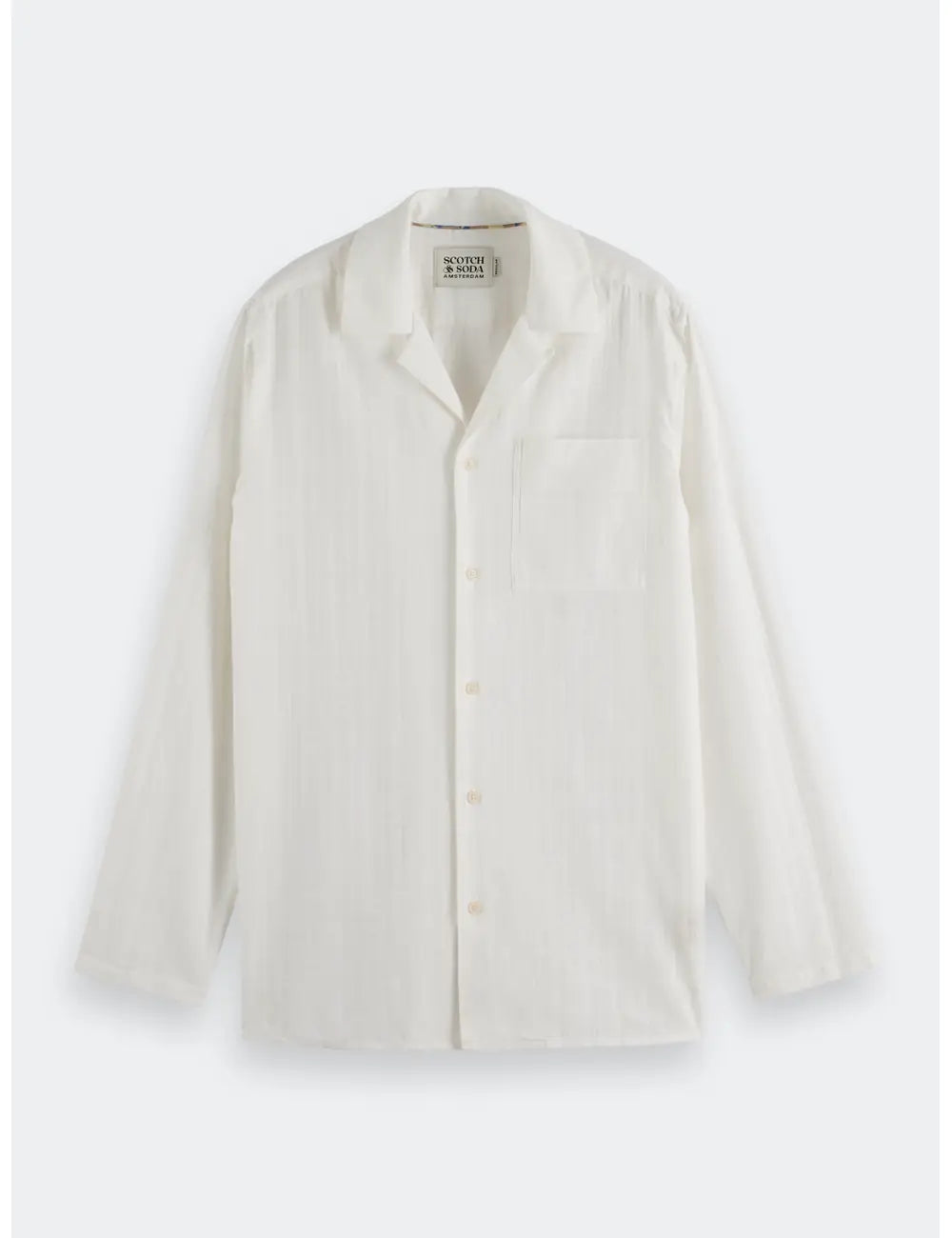 Cotton Voile Shirt flat lay front view by Scotch & Soda