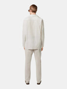 Cotton voile regular fit shirt (White Traditional) back view showing fit and finish by Scotch & Soda