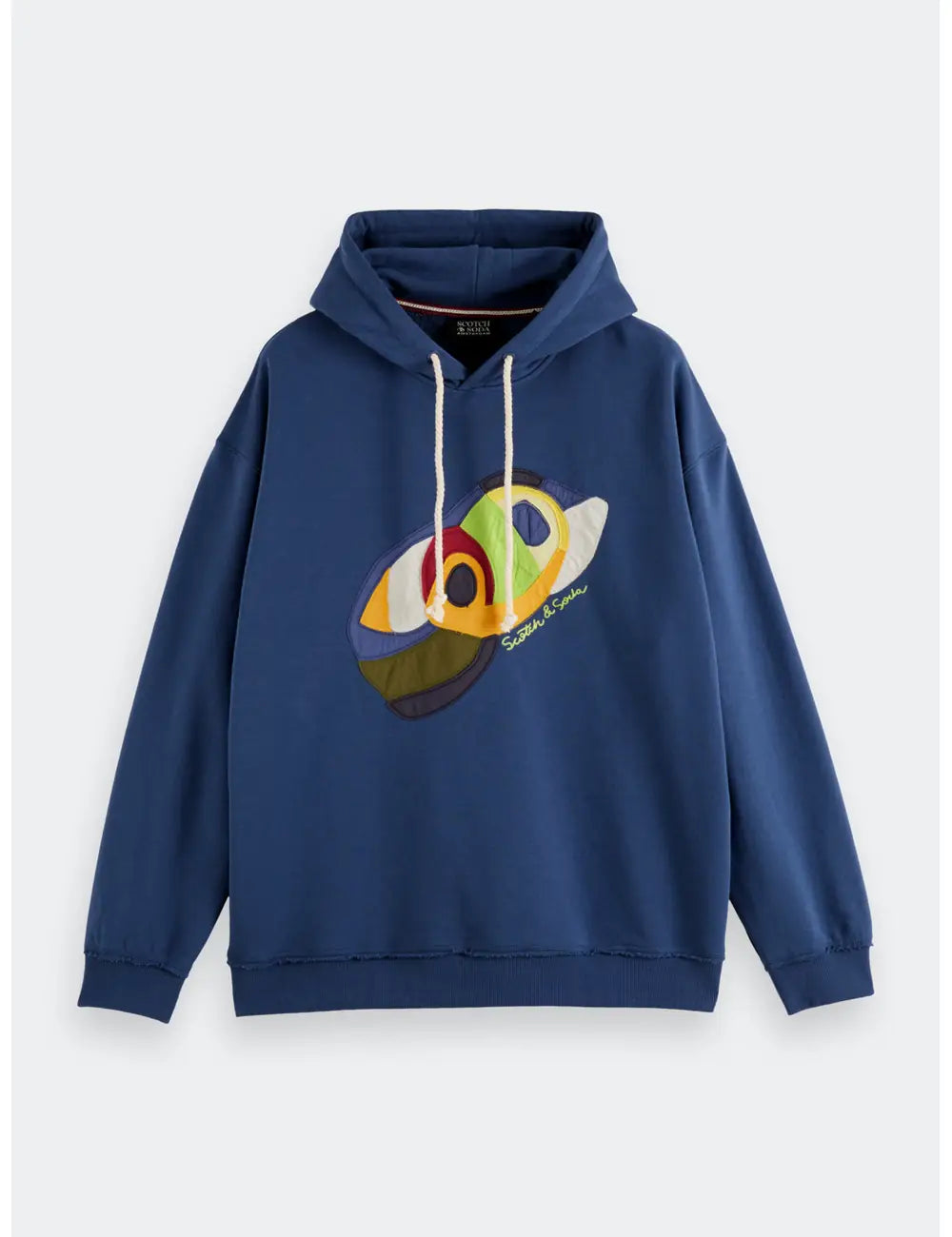 Loose Fit Hoodie flat lay front view by Scotch & Soda