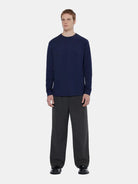 Melange With Pocket Detail Wide Fit Chino (Dark Grey) front view showing fit and finish by Scotch & Soda