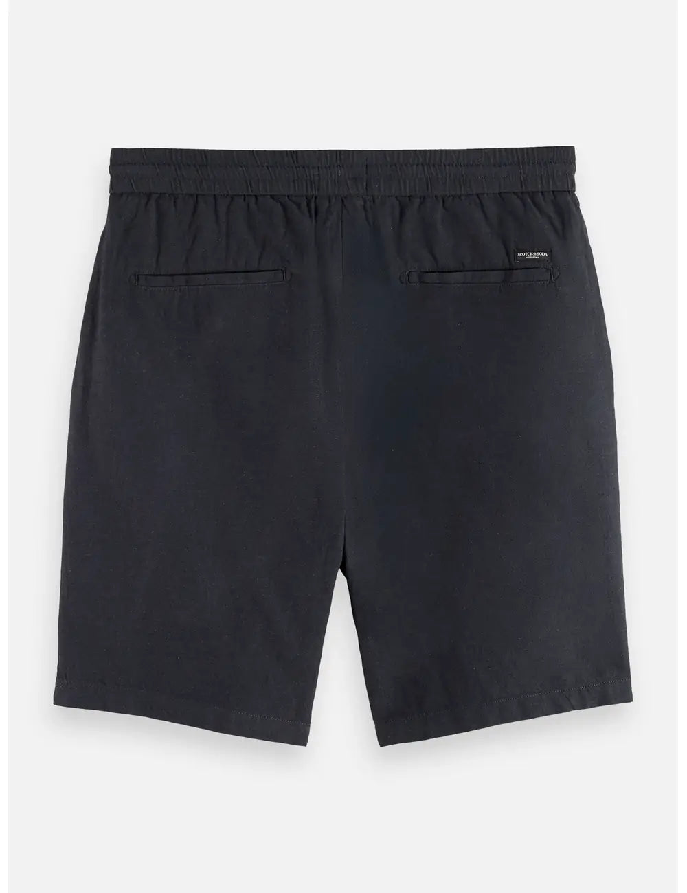 Cotton Linen Bermuda flat lay back view by Scotch & Soda