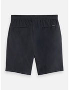 Cotton Linen Bermuda flat lay back view by Scotch & Soda