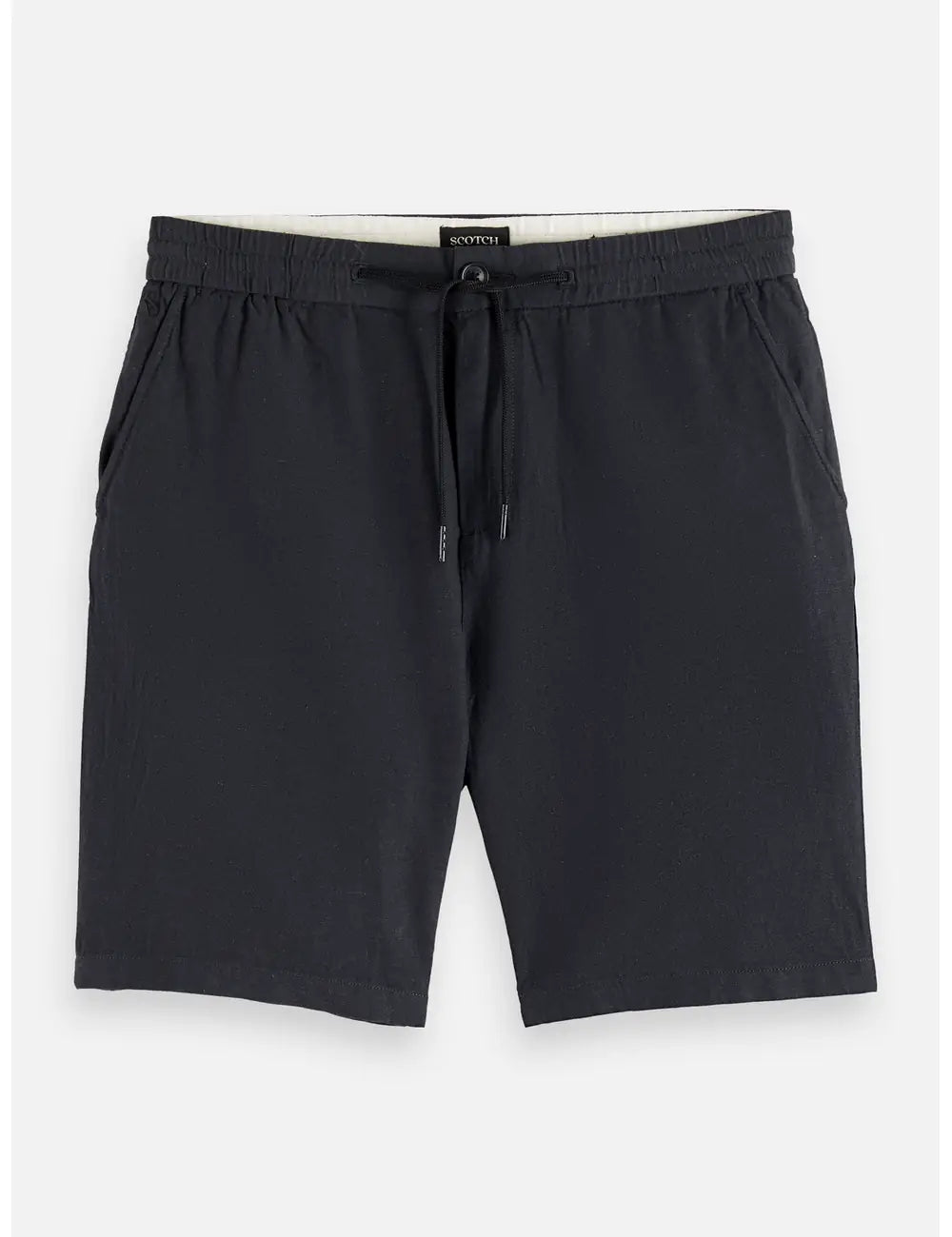 Cotton Linen Bermuda flat lay front view by Scotch & Soda