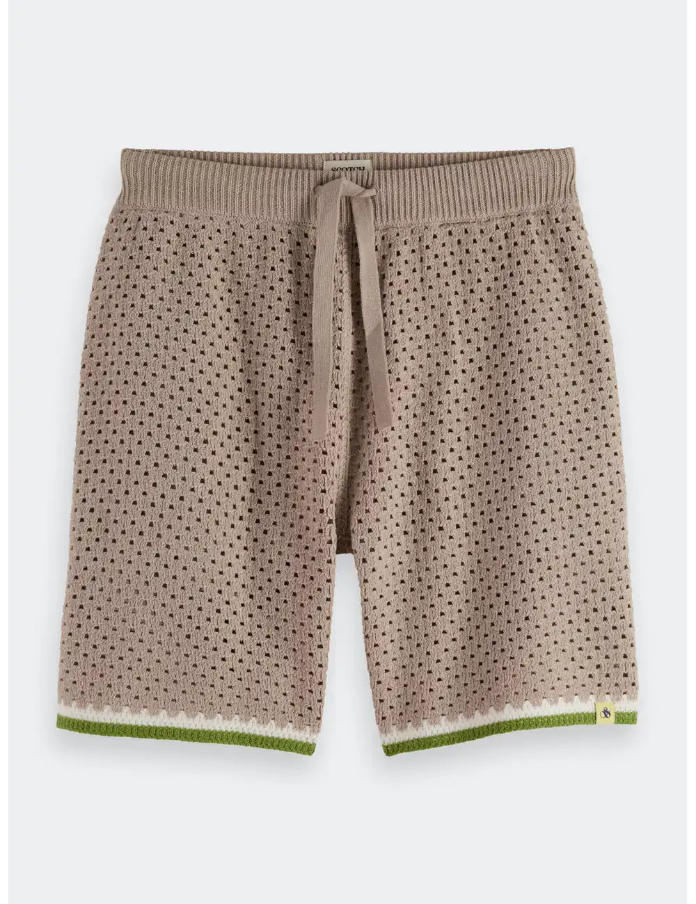Crochet Knitted Shorts flat lay front view by Scotch & Soda