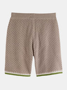 Crochet Knitted Short (Medium Beige) back view showing fit and finish by Scotch & Soda