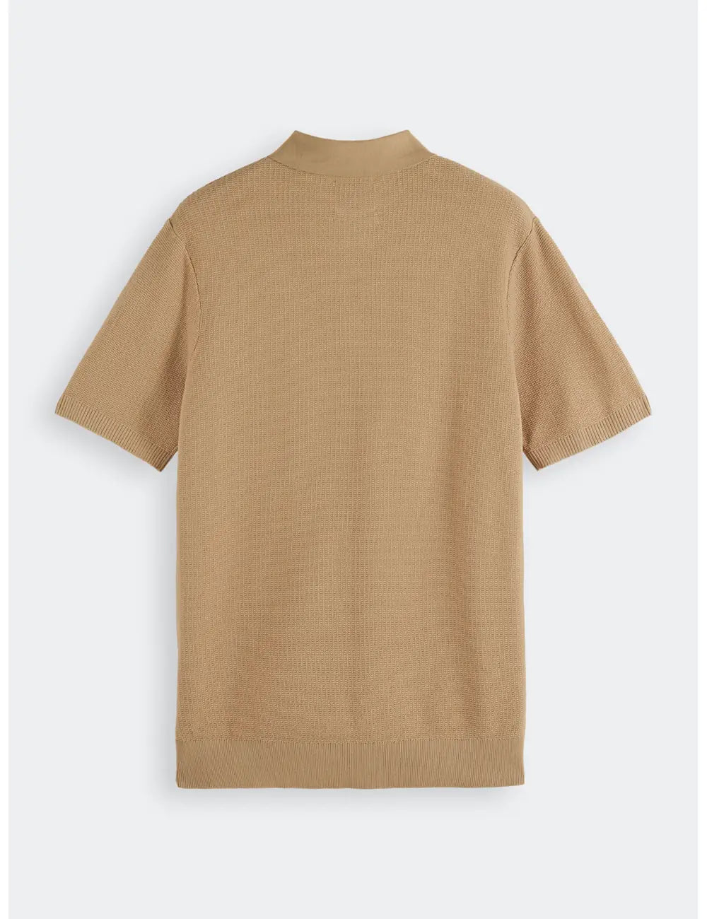 Knitted Polo Shirt flat lay back view by Scotch & Soda