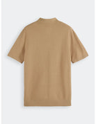 Knitted Polo Shirt flat lay back view by Scotch & Soda