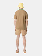structured-knitted-polo-medium-beige back view by Scotch & Soda