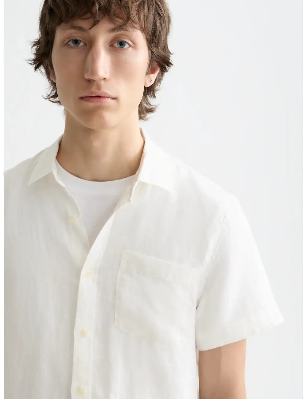 Linen Shirt Navy detail view by Scotch & Soda