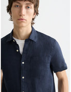 Linen Shirt Navy detail view by Scotch & Soda