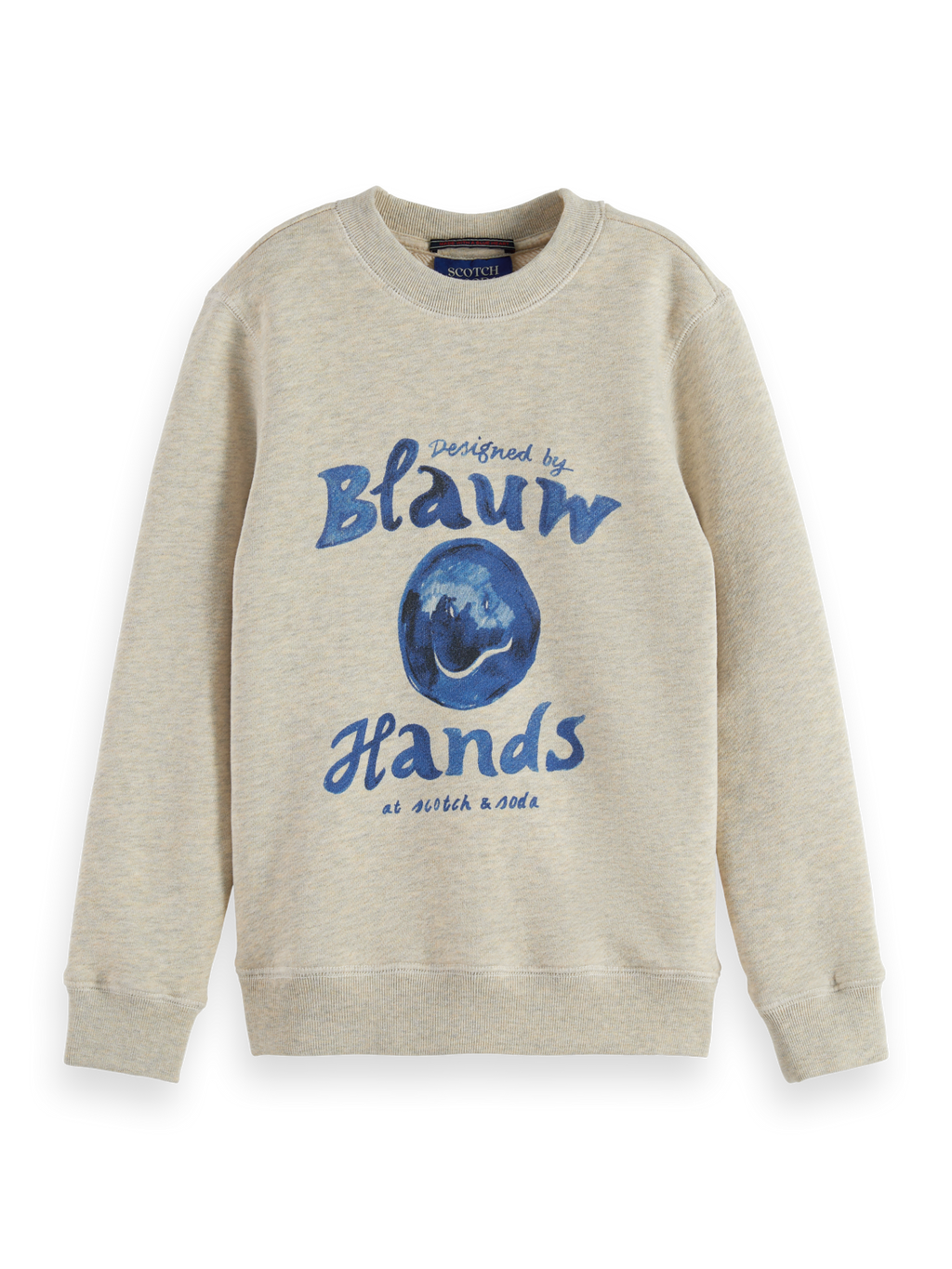 Boys Denim washed artwork sweatshirt