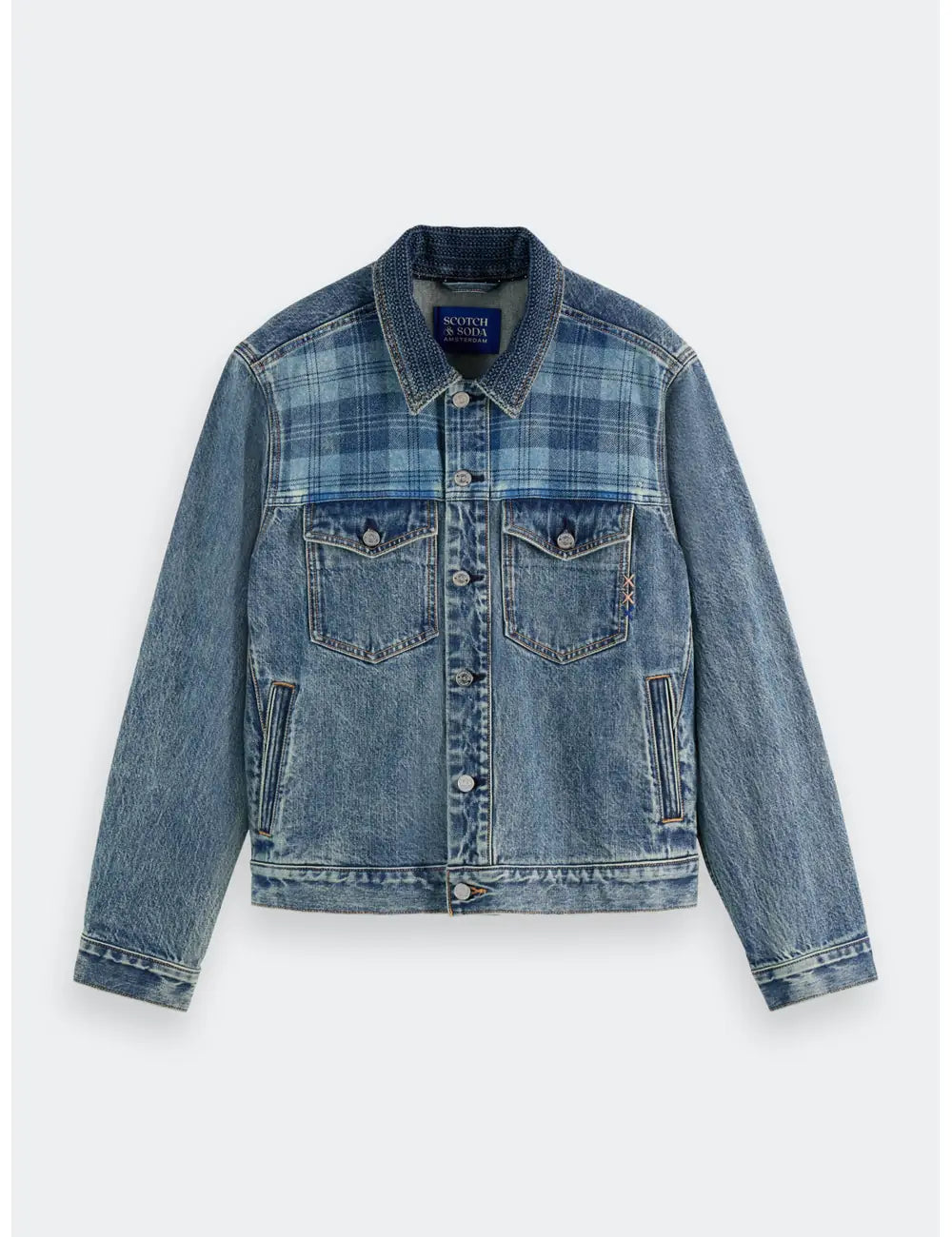 Denim Trucker Jacket flat lay front view by Scotch & Soda