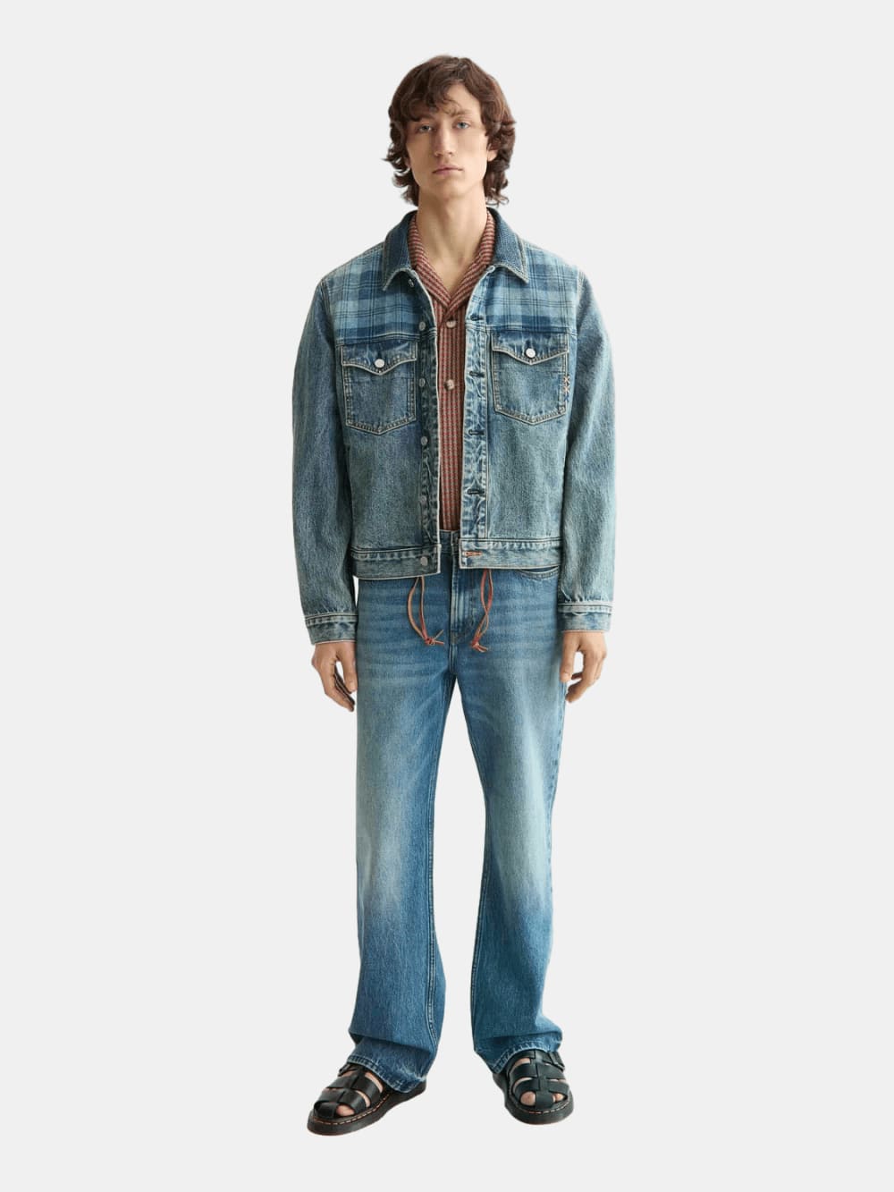 Denim trucker jacket with contrast panelling - Scotch & Soda