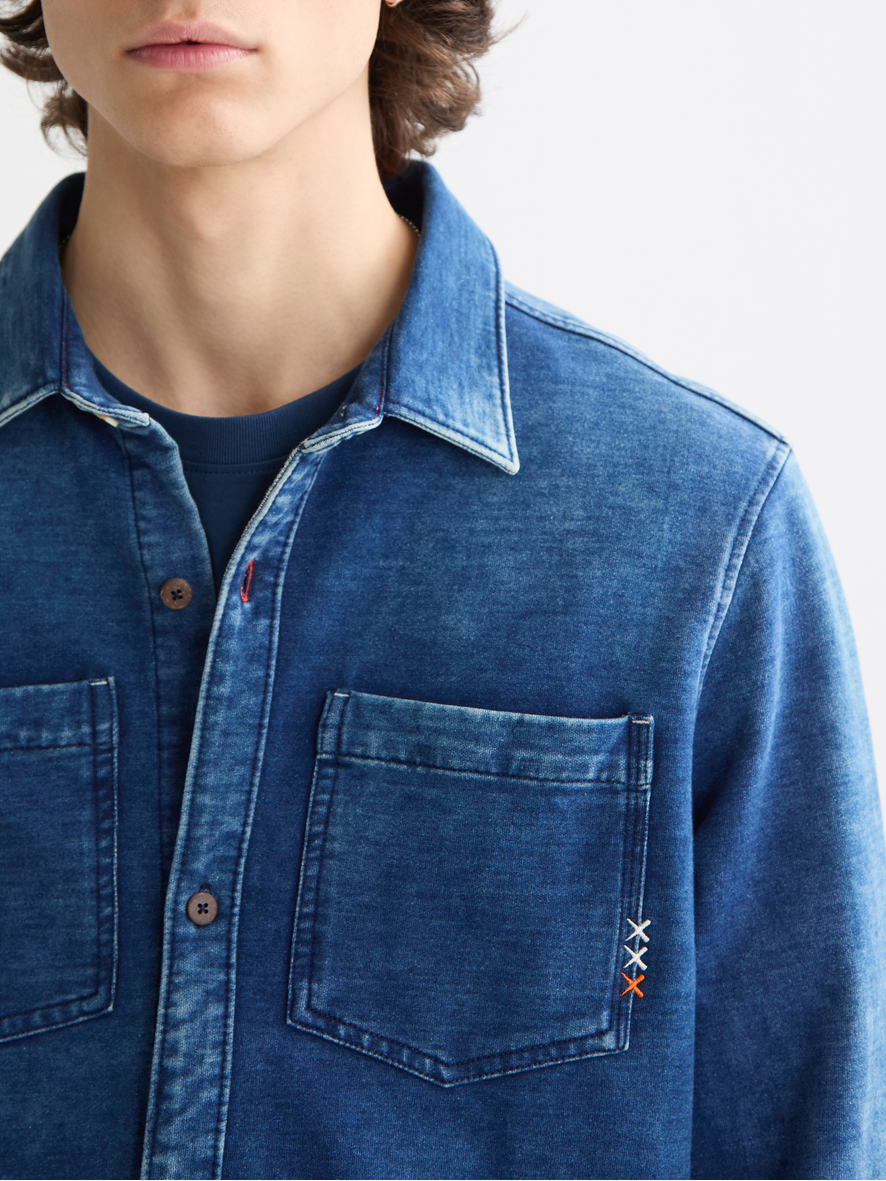 Chic indigo jersey shirt