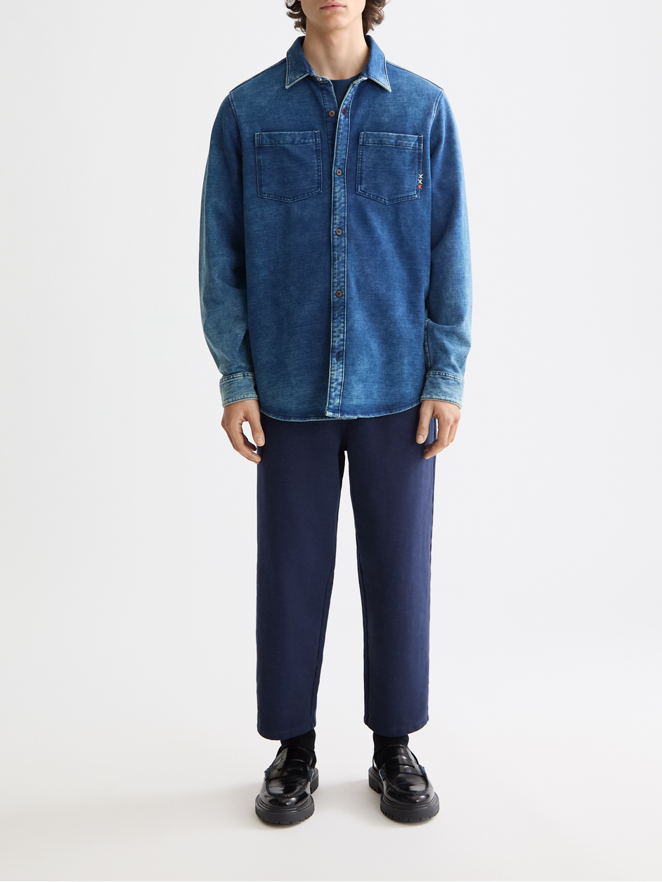 Chic indigo jersey shirt